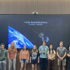 A row of new students on the CatSat program